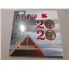 Image 1 : 2020 O Canada Set with 2 different Loonies, one with Maple Leaves. Housed in its original unopened R
