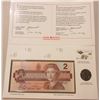Image 2 : Canada’s $2 Uncirculated Coin, Bank Note & Stamp Set.