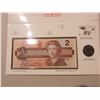 Image 3 : Canada’s $2 Uncirculated Coin, Bank Note & Stamp Set.