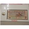 Image 4 : Canada’s $2 Uncirculated Coin, Bank Note & Stamp Set.