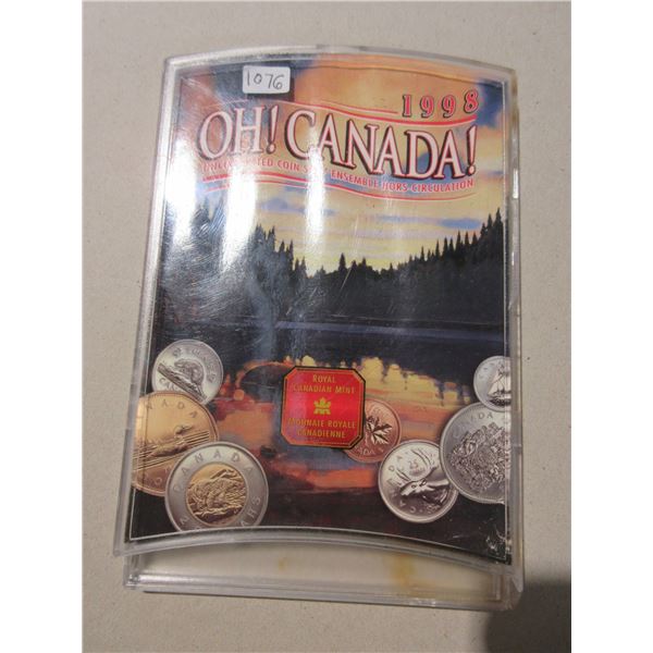1998 Oh! Canada Uncirculated Set. 7-coin set.