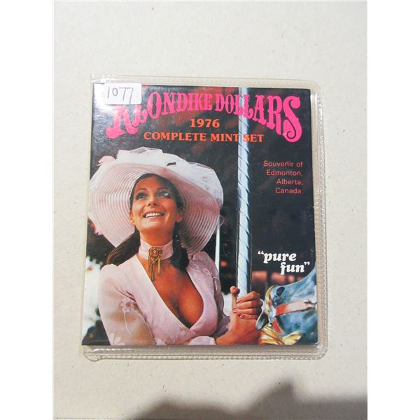 Complete set of 4 different 1976 Edmonton Klondike Dollars, each with a different mint mark. As issu