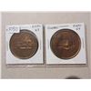 Image 1 : Set of 2 EXPO 67 medals from the Ontario & Quebec pavilions. Unc.