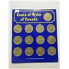Image 1 : Set of 13 medals that depict the Coats of Arms of Canada and Floral Emblems of Canada.