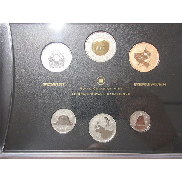 2013 Canadian Specimen Set. 6-coin set with Blue-winged Teal Loonie, only available in this set.