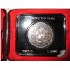 Image 1 : 1970 Manitoba Centennial Nickel Dollar. Specimen. Housed in its original RCM case.