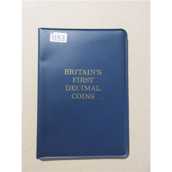 Britain’s Frist Decimal Coins. Set of 5 coins.