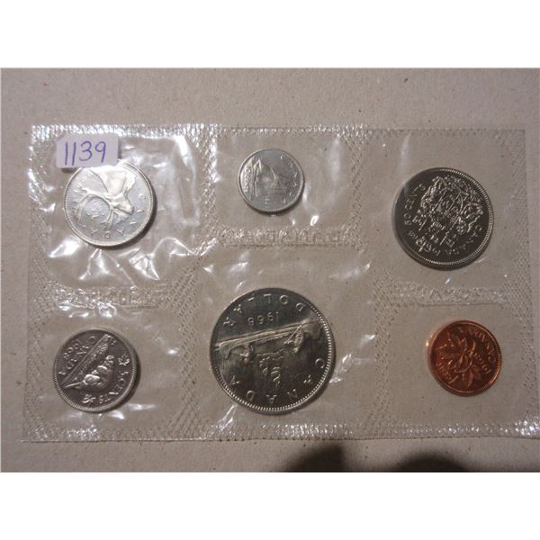 1968 Proof Like Set. 6-coin set. Missing envelope.