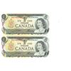 Image 1 : Lot of 2 X 1973 Canadian Consecutive 1 Dollar Bills -BAG2982546 to 547
