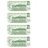 Image 2 : Lot of 4 X 1973 Canadian Consecutive 1 Dollar Bills -EC77831756 to 759