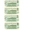 Image 2 : Lot of 4 x 1973 Canadian 1 dollar Bill
