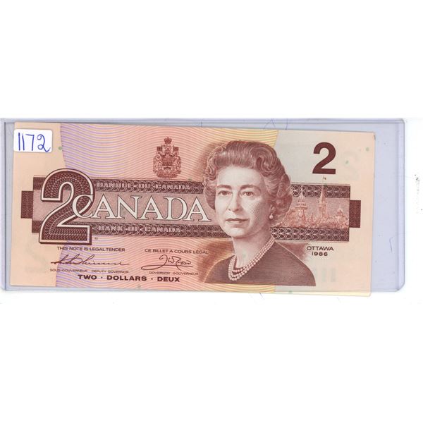 1986 Canadian 2 Dollar Bill -BUY2452541