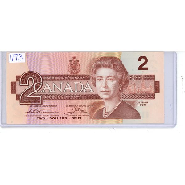 1986 Canadian 2 Dollar Bill -EGP1076121