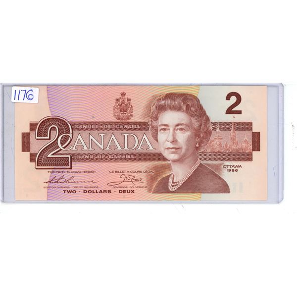 1986 Canadian 2 Dollar Bill -EGM7584027