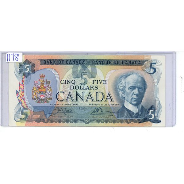 1979 Canadian 5 Dollar Bill -30489732495