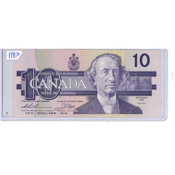 1989 Canadian 10 Dollar bill -ADA3618115