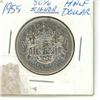 Image 1 : 1955 Silver Canadian Half-dollar