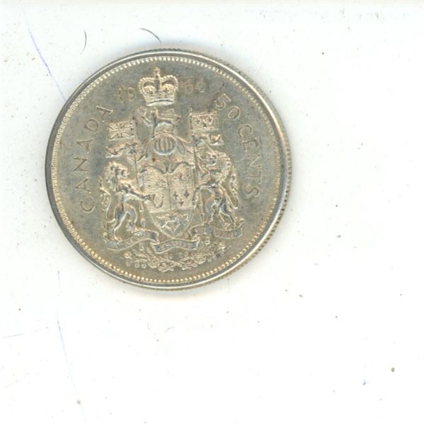 1964 Silver Canadian Half-dollar