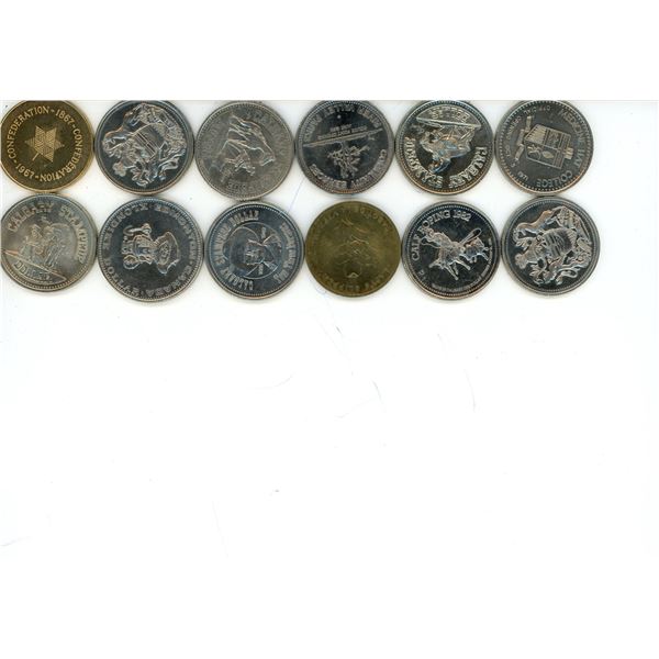 Lot of 12 Various Token Coins