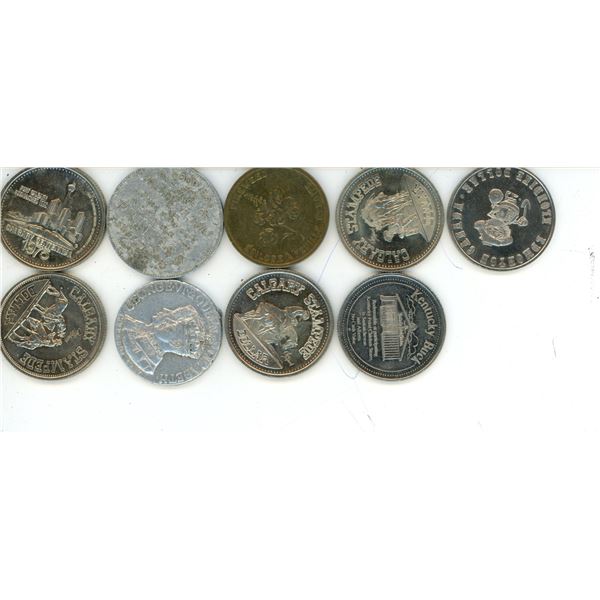 Lor of 9 Various Token Coins