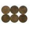 Image 1 : Lot of 6 (1913-1918) Canadian large pennies
