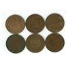 Image 2 : Lot of 6 (1913-1918) Canadian large pennies