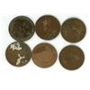 Image 1 : Lot of 6 (1913, 1915-1919) Canadian Large Pennies