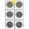 Image 1 : Set of 6 Calgary Stampede Trade Dollars. Includes 1974, 1977, 1979, 1980, 1981 & 1982.