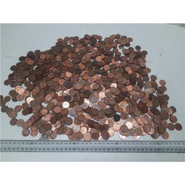 Box of One Cent Coins. (Approx 1000)