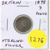 Image 1 : Great Britain. 1898 Silver 3 Pence. Queen Victoria. Sterling Silver. VG.