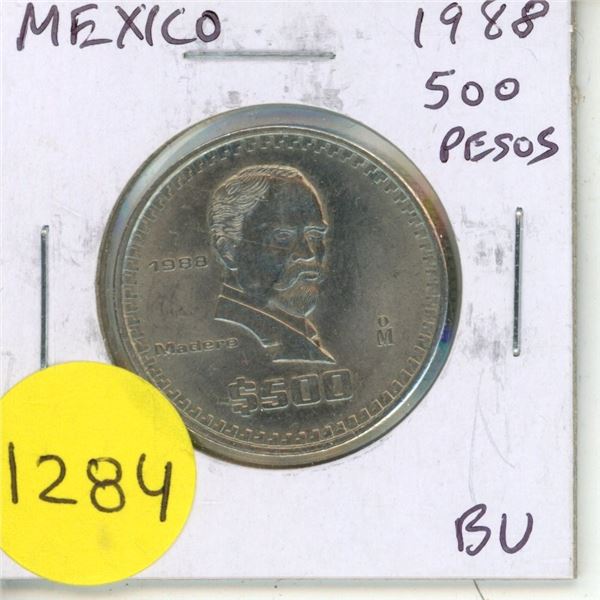 Mexico. 1988 500 Pesos. High denomination. BU.