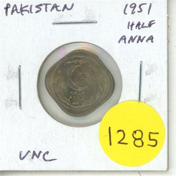 Pakistan. 1951 Half Anna. Uncirculated.