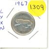 Image 1 : 1967 Canadian 25 Cents Coin.