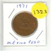 Image 1 : 1971 Mexican Peso Coin.