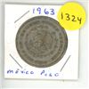 Image 1 : 1963 Mexican Peso Coin.