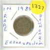Image 1 : 1983 British 1 Pound, Error Upside Down Lettering On Rim, Rare.