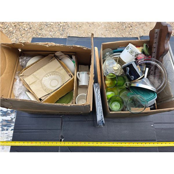 Lot of glassware and dishes