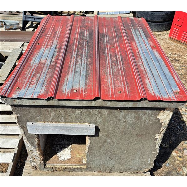 Insulated dog house- size 35" by 47" by 33"H- door- size 12"W by 15"H