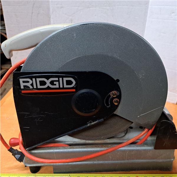 Ridgid chop saw with a 10" grinder blade