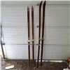 Image 1 : 2 pairs of wooden skiis- made in norway- sizes- 80" and 75"