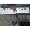 Image 1 : Small vintage hand made wooden sign 45 inches x 9 inches viscount flour mil