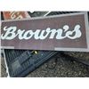 Image 1 : Vintage wooden store sign "Browns" 48 inches x 18 inches