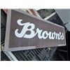 Image 2 : Vintage wooden store sign "Browns" 48 inches x 18 inches