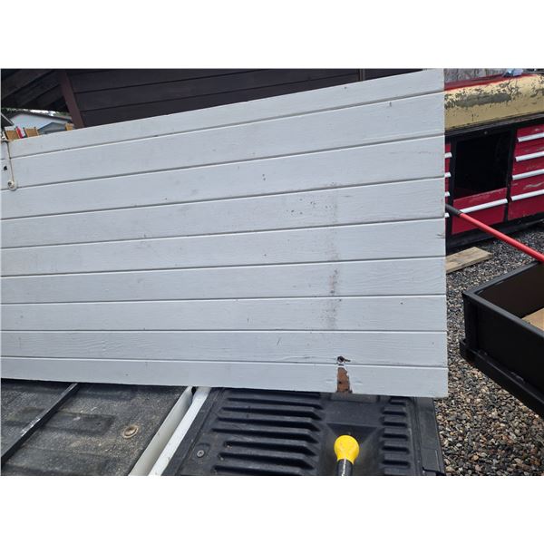 Vintage wooden tongue + groove shed door 80 inches x 28 inches - original paint