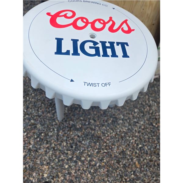 36" Coors light patio/pub/deck table. new/never used in box
