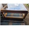 Image 3 : Coffee table with glass top- 35' by 35" by 17"H