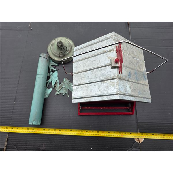 Bird feeder and wind chime