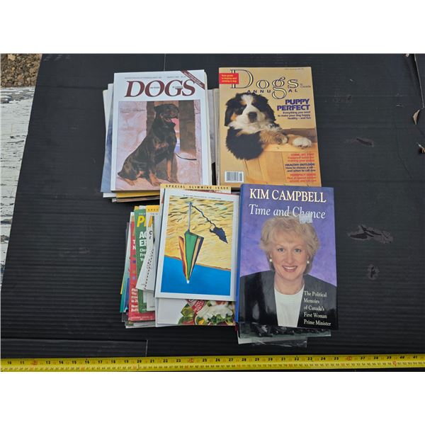 Lot of books and magazings