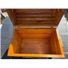 Image 2 : Wood storage chest- 18" by 11" by 17"H
