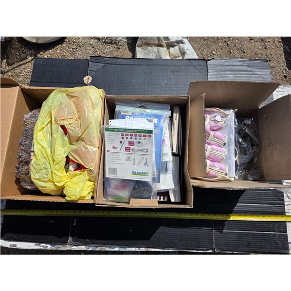 3 boxes of misc items